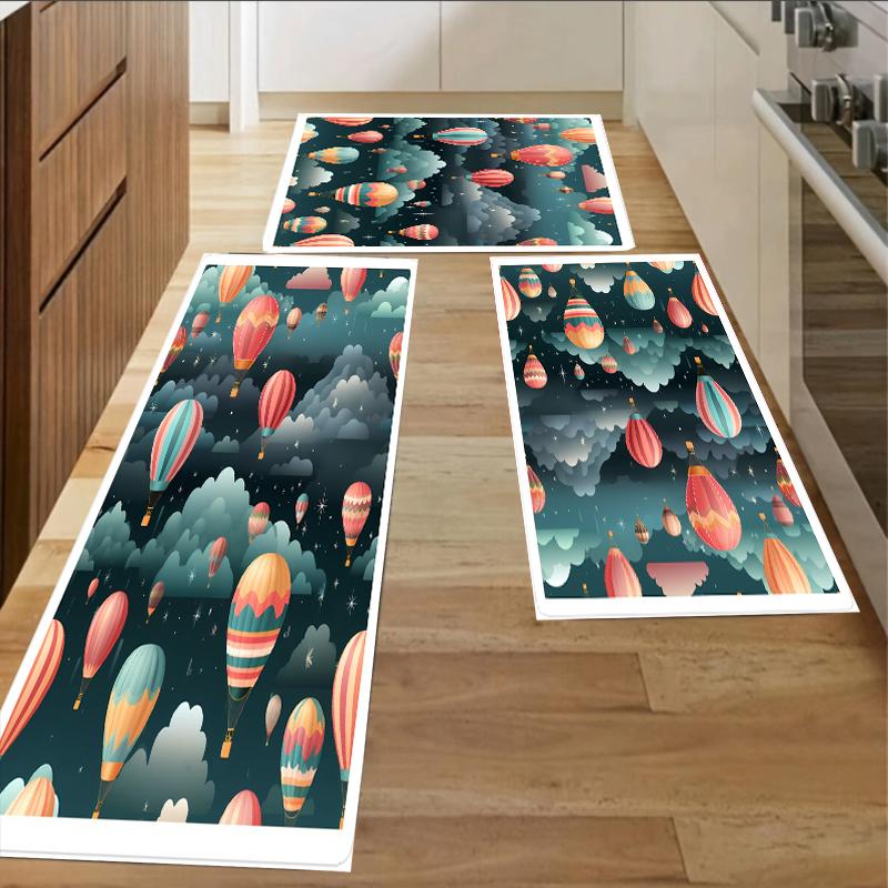 

Dreamy Sky Hot Air Balloon Kitchen Rug Set - Non-Slip Waterproof & Easy-Clean Floor Mats for Kitchen Bathroom & Entryway Rugs 160cm x 230cm