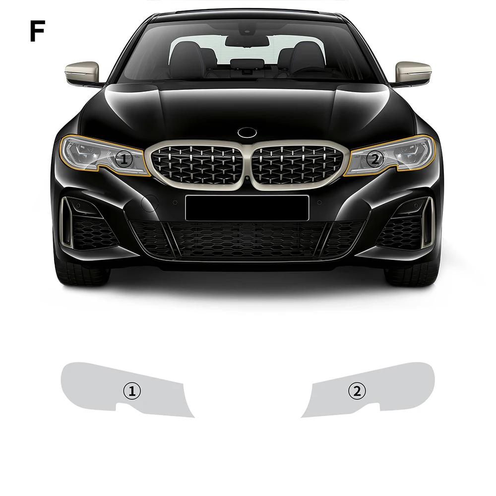 Pre-Cut PPF Film for BMW 3 Series G20 M Sport 2019-2022 Headlight and Rearview Mirror Protection Clear Sticker
