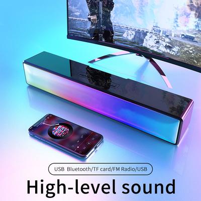 Colorful Bluetooth Speaker Wired Surround Stereo Multimedia Audio System Computer Sound Bar RGB Cool Light Effect Dynamic Stereoscopic Power Speaker