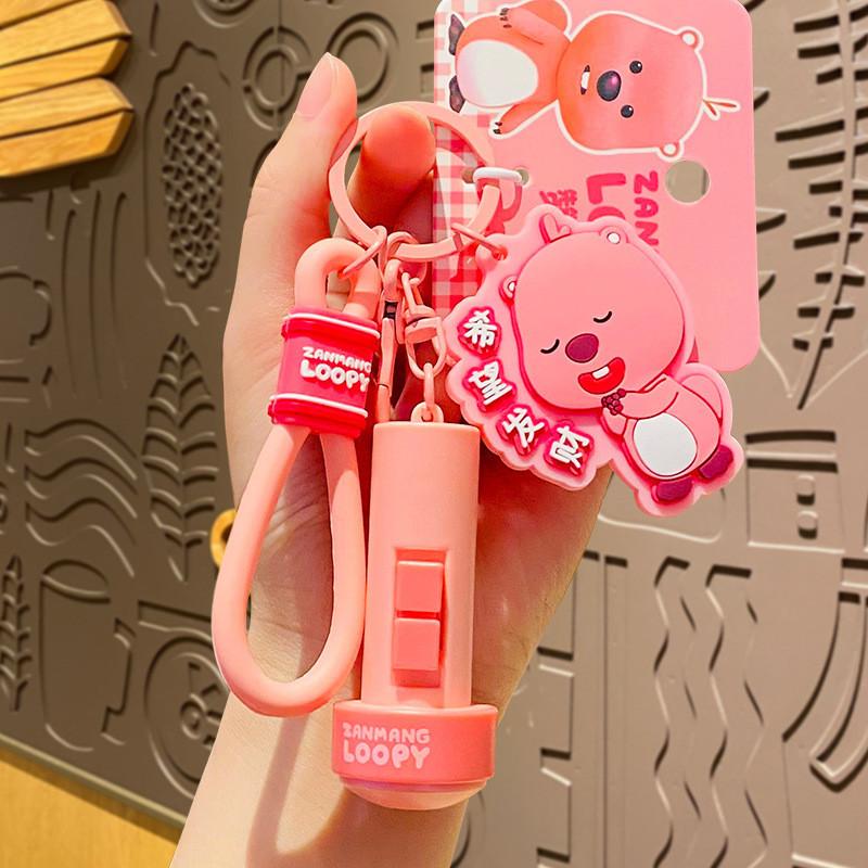 

Ruby Zanmeng Cute Flashlight Keychain Pvc Cartoon Pendant Ideal For Gifting Hope