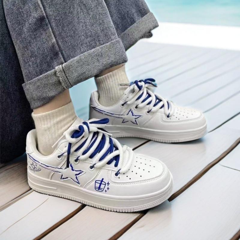 New Guochao High Street Retro Hong Kong Flavor Graffiti Rack Sports Style Platform Men's Shoes Student Board Shoes