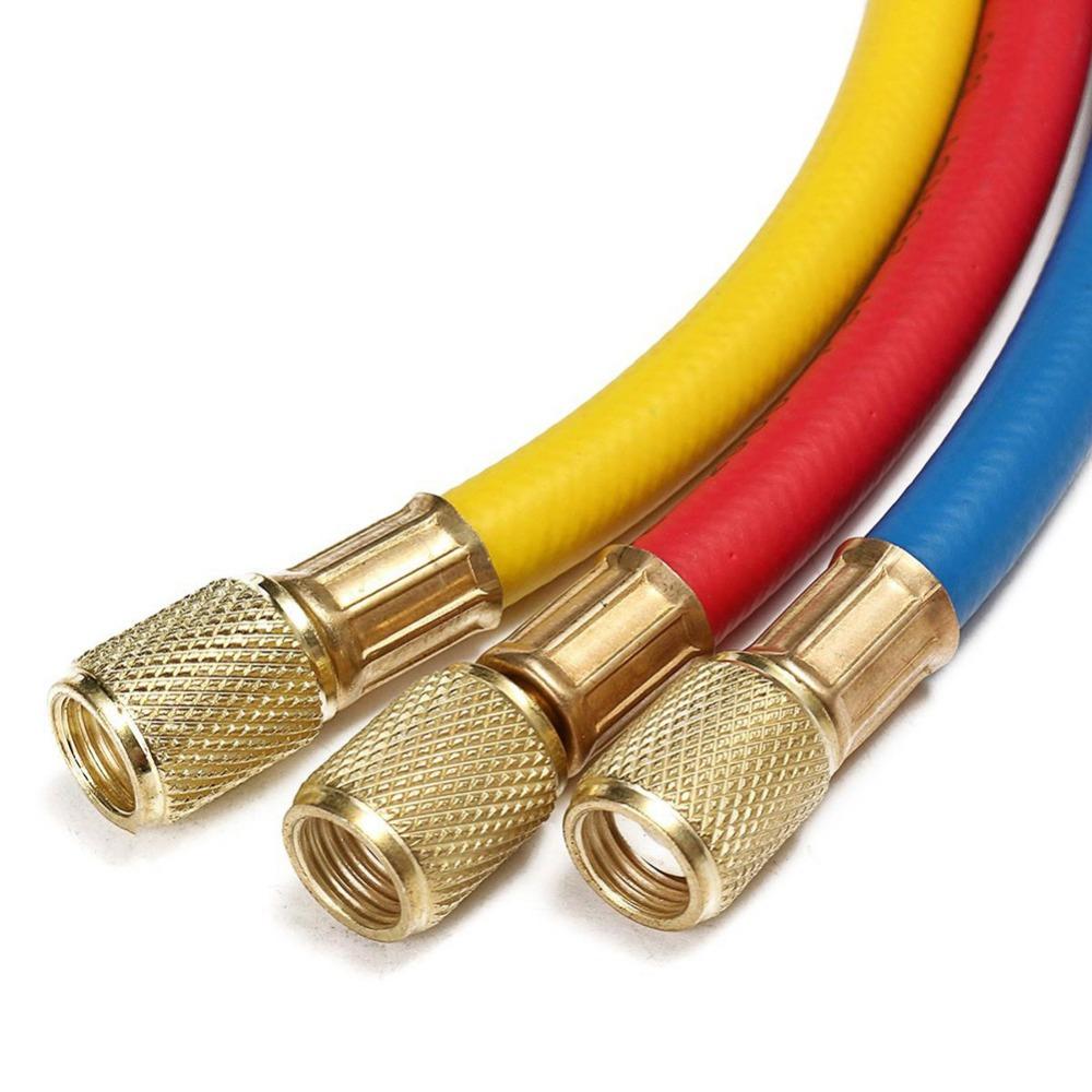 1Pc High Quality Optional Color Refrigeration Charging Hoses 1.5m Air Conditioning R134a HVAC 5FT Car Accessories