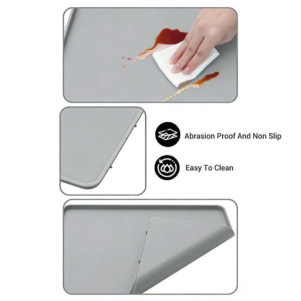 Light Gray Coffee Bar Mat Waterproof Non-Slip Bar Mat Coffee Maker Mat Under Espresso Machine