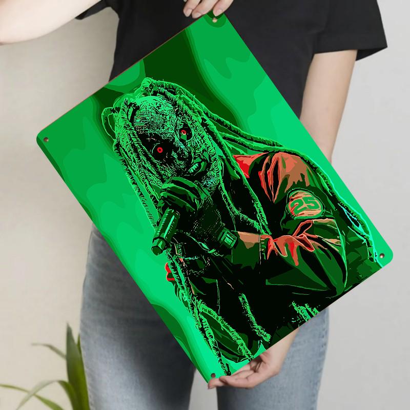 

Trendy Dark Style Rap Zombie Metal Iron Painting Creative Home Wall Decor Bar KTV Art Hanging 20x30cm（7.8x11.8inch）