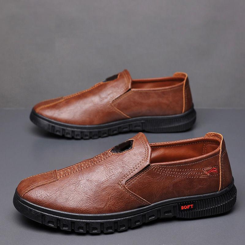 Men's Shoes Men's Leather Shoes Men's Business Casual Leather Soft-soled Foot Shoes