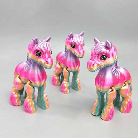 3D tištěná hračka kůň kloubový kůň s flexibilními klouby úleva od stresu stolní mazlíček fidget hračka pro hru a vystavení dárek pro děti