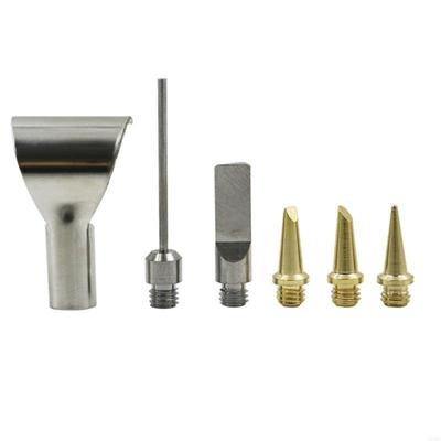 Oxygen Easy Metal Welding Tip with Not Oxidation Gold Plating Iron Tip Attachments 6pcs For Gas Soldering Tool