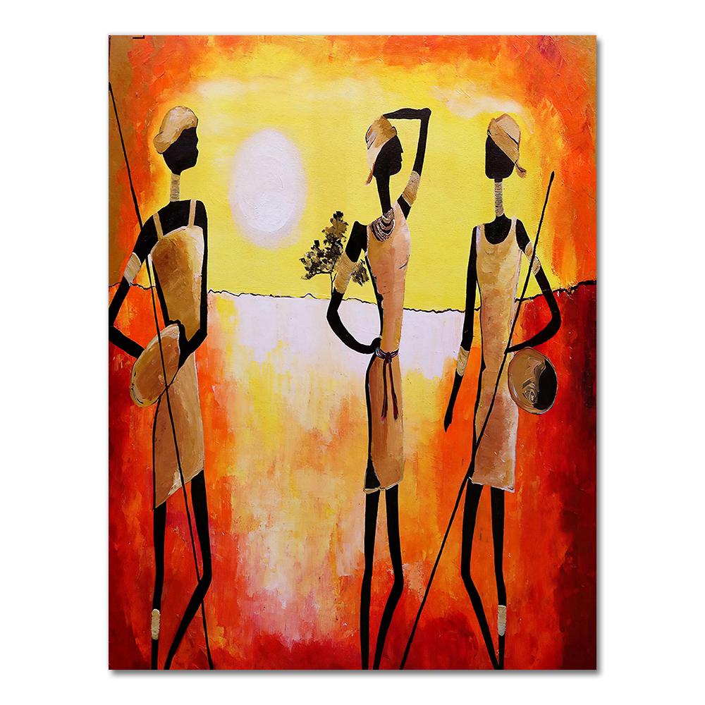 African Woman Classic Vintage Wall Art Canvas Painting Poster For Home Decor Posters And Prints Unframed Decorative Pictures