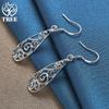 925 Sterling Silver Retro Geometric Drop Earring Jewelry