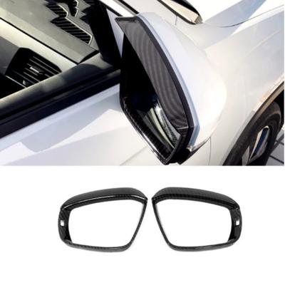 For Volkswagen T-ROC TROC 2017 2018    ABS Carbon Rearview Mirror Eyebrow Frame Cover Trims Car Styling Accessories