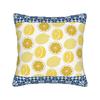 Lemon And Blue Pattern Pillow Case Comfy Pillow Cover For Living Room Chair Funny Cushion Cover