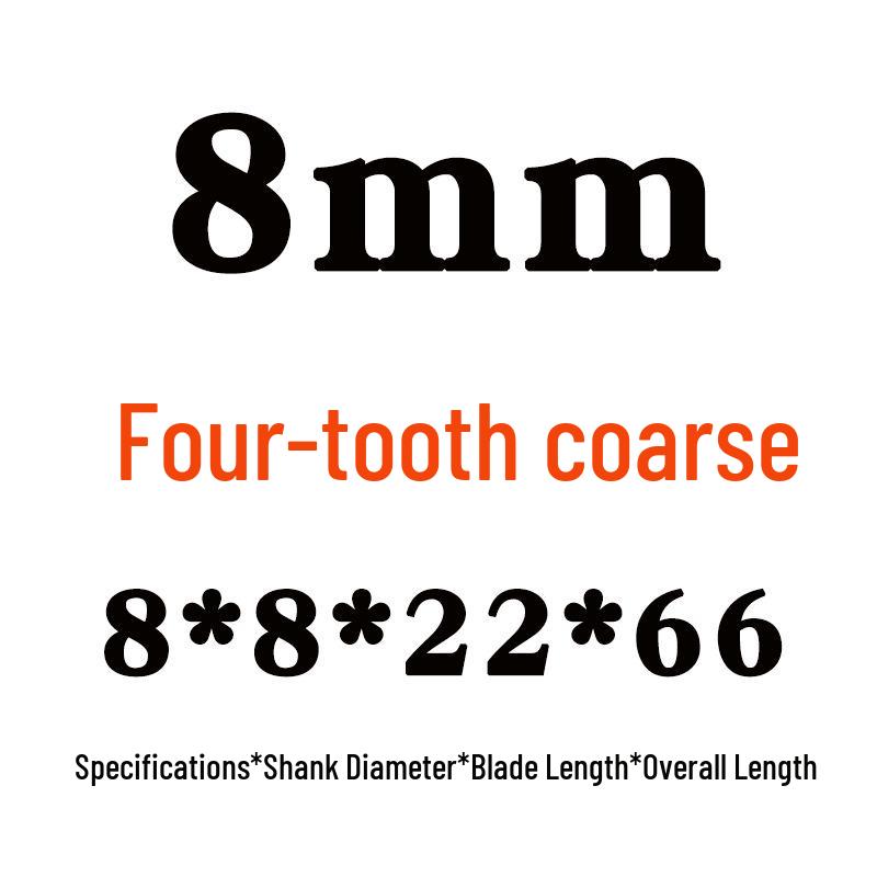 Yihai White Steel 4-Flute Wave-Tooth End Mill, 10mm, for Aluminum, Super Hard, Fine and Coarse Teeth, 11 Corrugations.