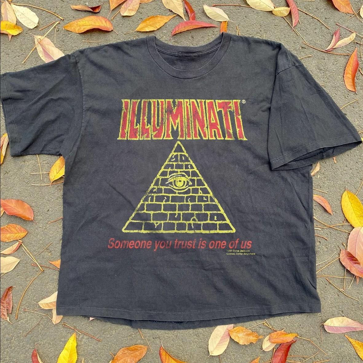 1997 Illuminati Steve Jackson Games Rare T-Shirt Black S XL