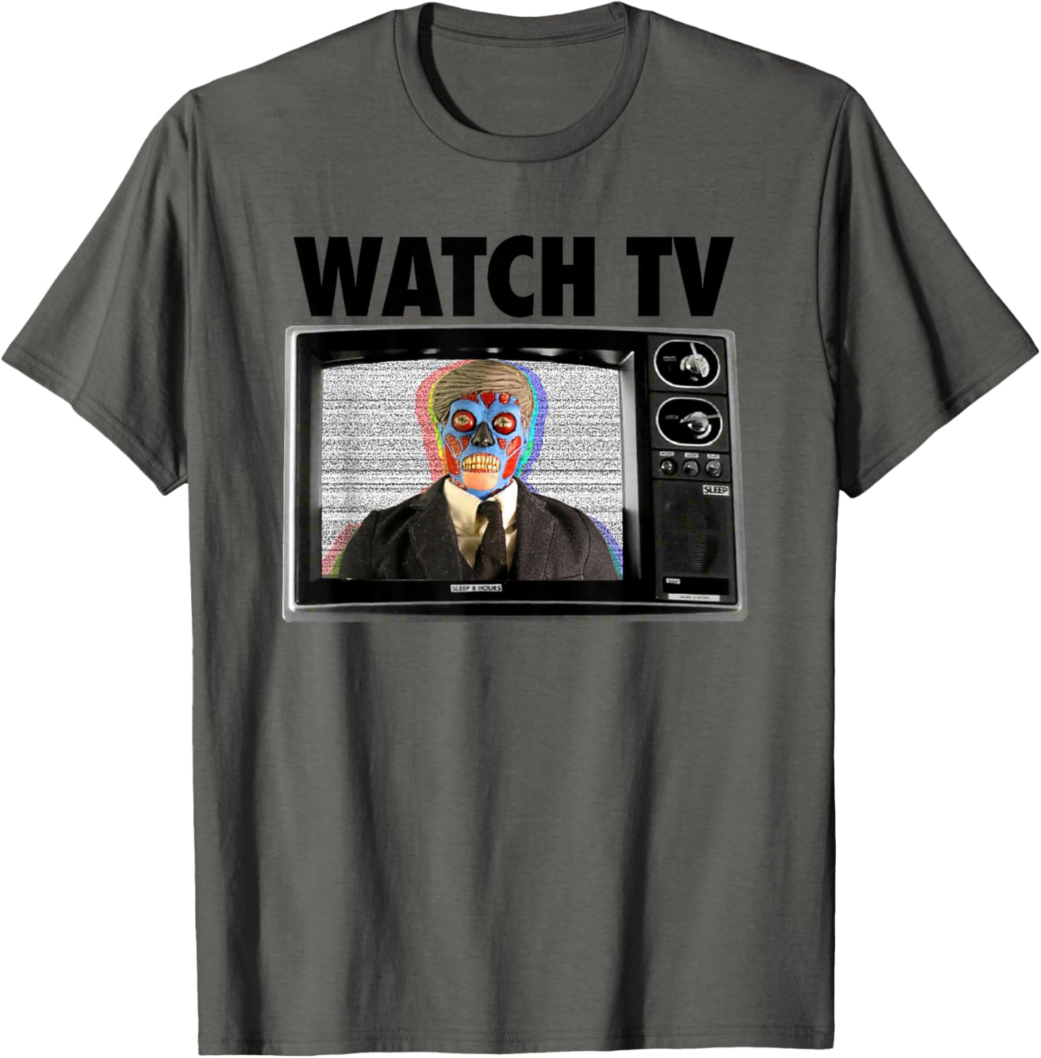 Watch TV. Obey. Iconic Retro Cult Classic 1980s Movie Quotes T-Shirt S разноцветный