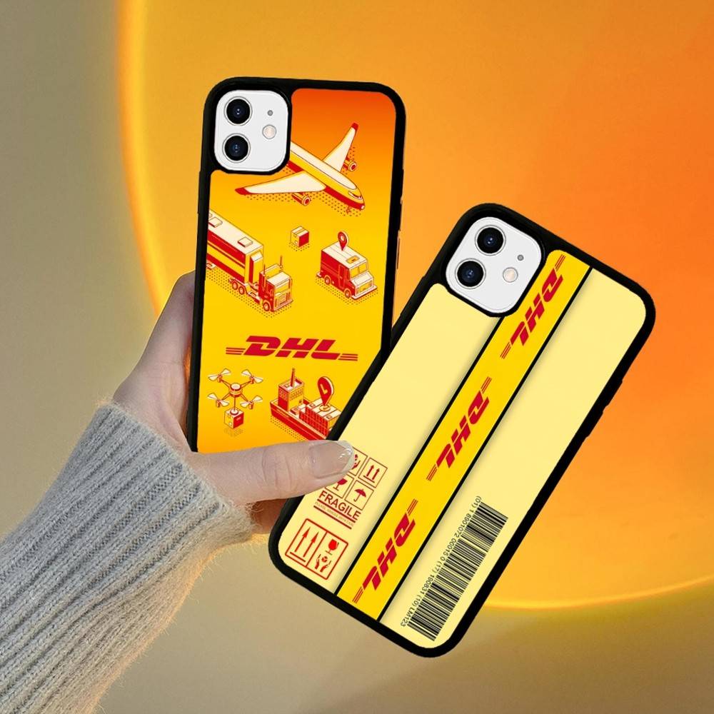 D-DHL-L logo PC+TPU Shockproof Protective Phone Case For iPhone17 14 15 16 Pro max 13 12 11 17 Air