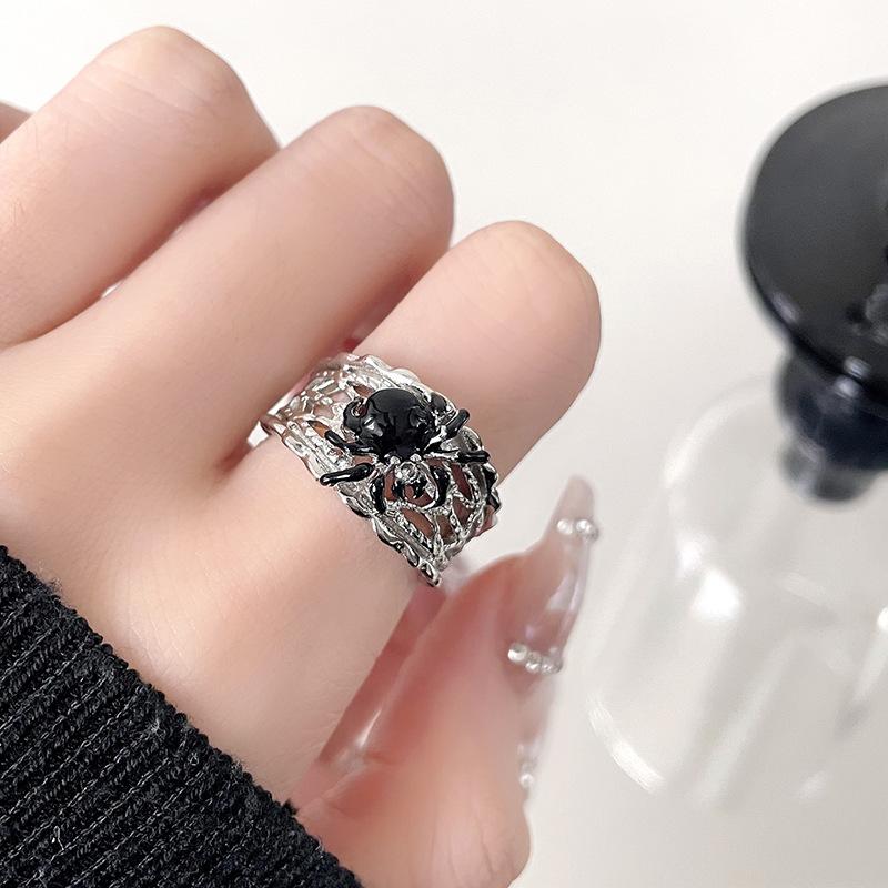 Dark Spider Dopamine Star Open Ring Cold Wind Personality Advanced Sense Index Finger Ring