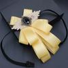 Fashion Faux Stone Men's Suit Lapel Flowers Alloy Polyester Bow Tie Necktie Neck Decoration Groom Formal Suit