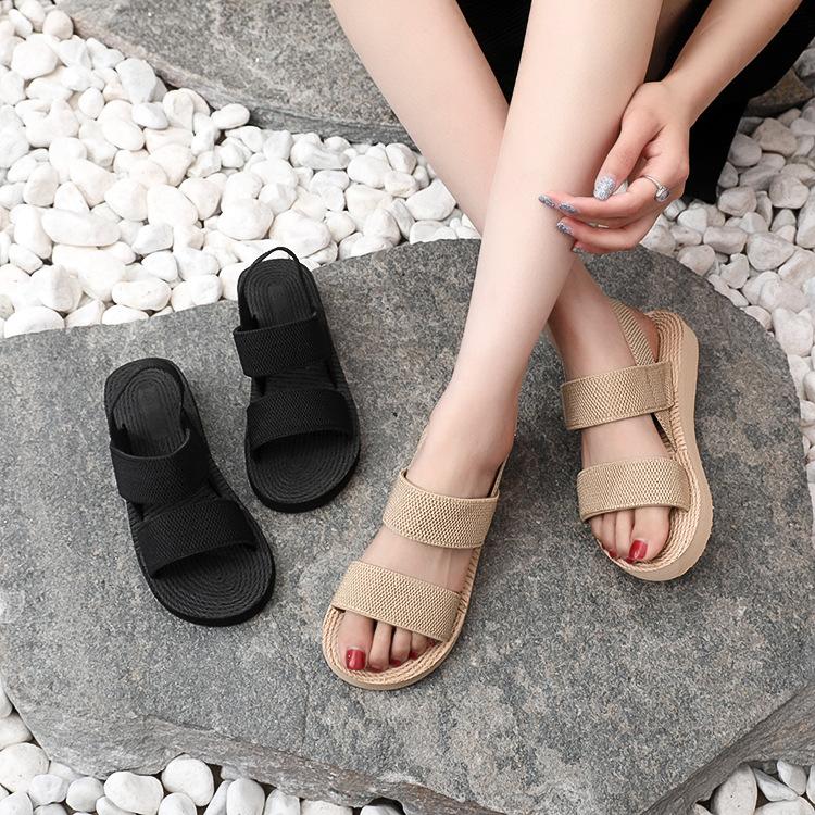 Summer New Outer Wear Wedge Heel Fashion Trend Sandals Women's Casual Outer Wear Open-toed Cool Slippers