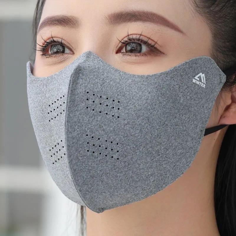 Unisex Double-Sided Fleece Mask for Autumn/Winter - Breathable, Full Face Coverage, 3D Slimming, Eye Corner Protection
