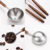 Long Handle Coffee Bean Measuring Spoons Walnut Handle Coffee Scoop  Seasoning