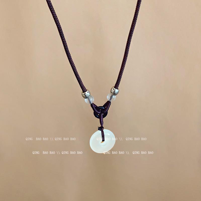 Zen Retro Chinesische Keramik Halskette - Handgewebtes Nischendesign für Frauen