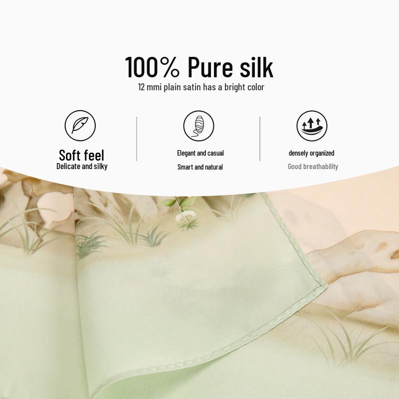 Wanshili x Forbidden City Twelve Flower Gods Mulberry Silk Scarf