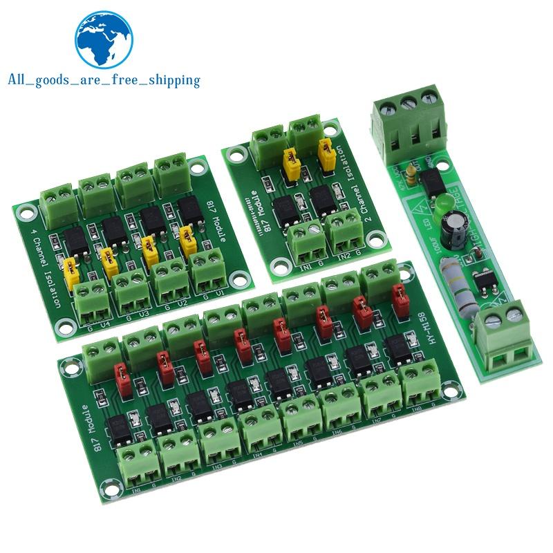 Carte d'isolation optocoupleur 2/4/8 canaux PC817 Module adaptateur convertisseur de tension Module isolé photoélectrique pilote 3,6-30V