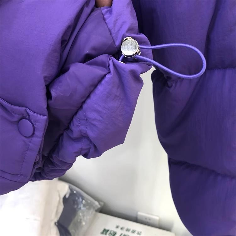 Winter Fashion Loose Women Short Bread Coat with Flower Hooded Warm Thicken Jacket