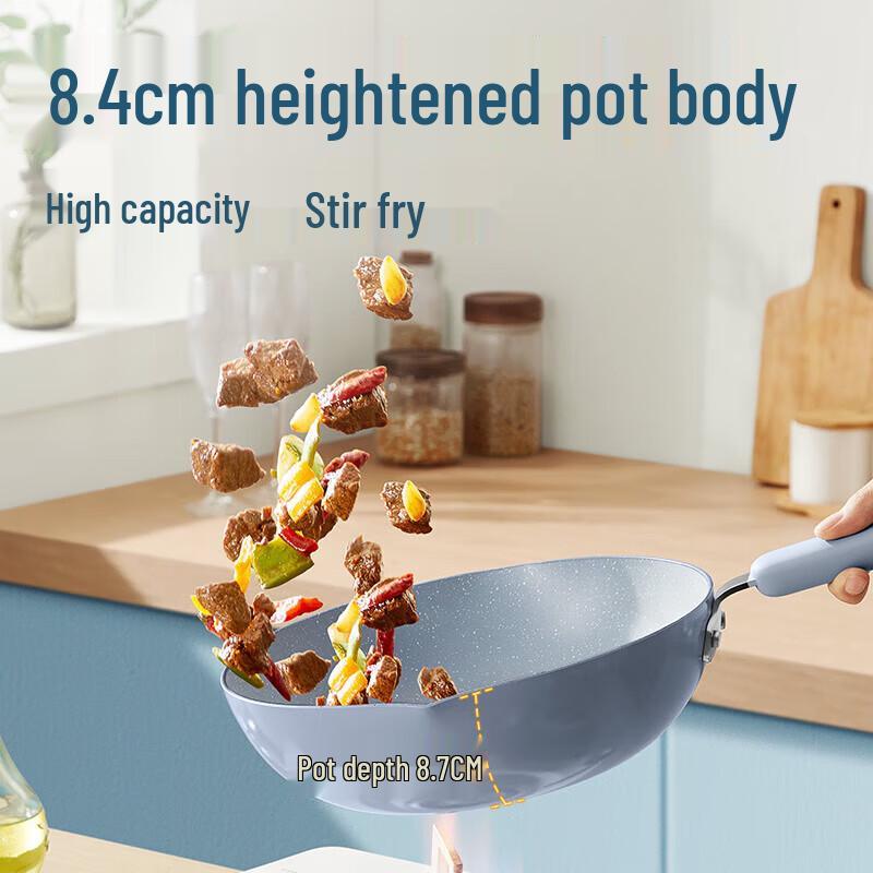 COOKER KING 28cm Glacier Blue Non-stick Wok