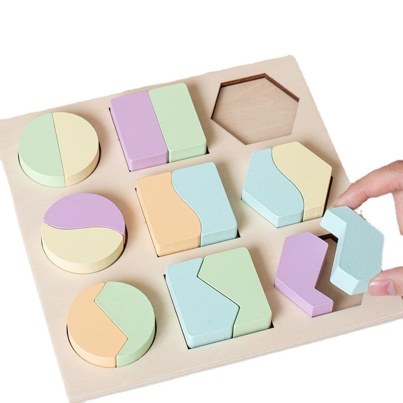 Montessori Geometry Panel Shape Early Education Matching Teaching Aids Children's Hand-held Board Children's Educational Toys