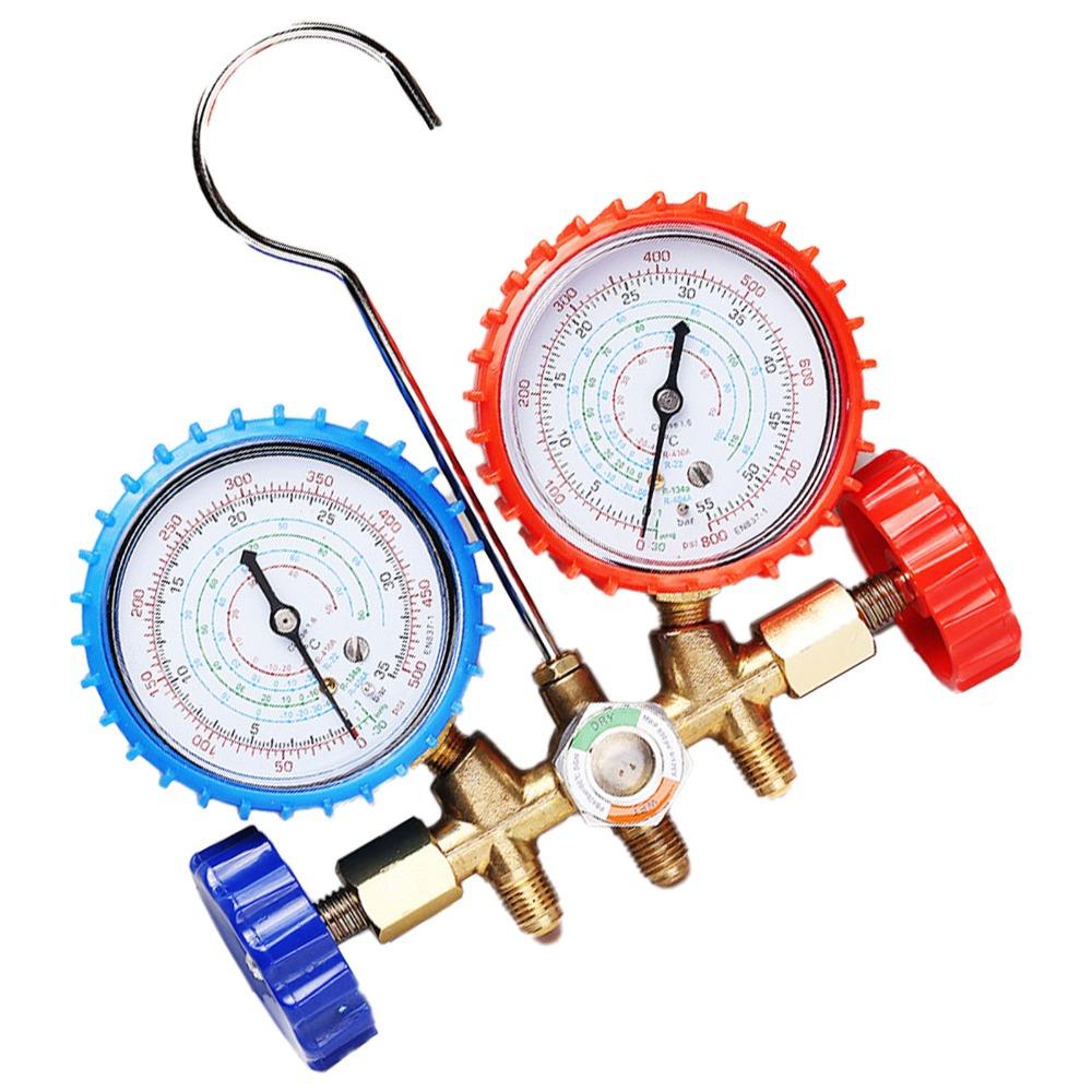 Alloy AC Manifold Gauge Set Refrigeration Auto Kit  Conditioning Pressure Leak Testing