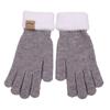 Women's Thick Warm Gloves Winter Simple Plush Splicing Versatile Fingerless Touchscreen Knitted Gloves