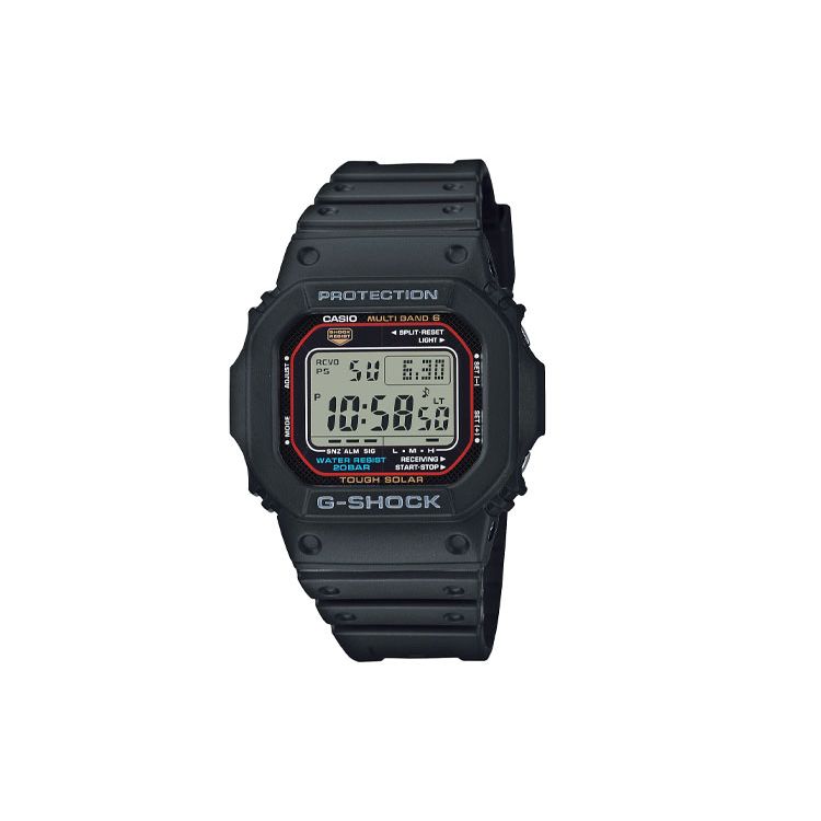 

Casio Digital Series Square Classic Design Waterproof Shockproof Sports Watch Solar Quartz Movement Resin Strap Men watches Black GW-M5610U-1JF Black Strap
