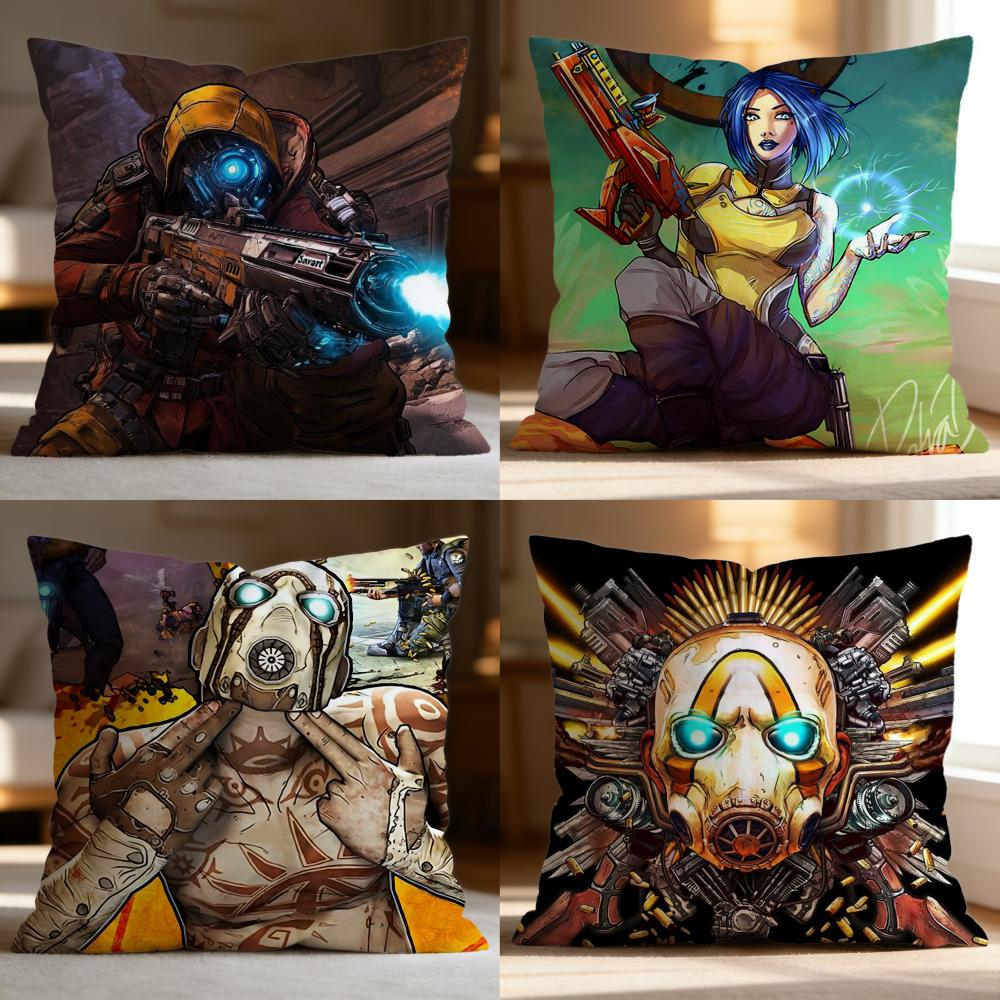 Popular B-BBorderlands Cushion Cover Soft Washable Pillow Case Multi-Scene for Couch Bed Travel Office Use
