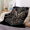 new model Viking Norse Rune Symbol Print Flannel Blanket Cozy Warm Throw Sofa Bedroom Present Indoor Home Seasonal Bedding Decor