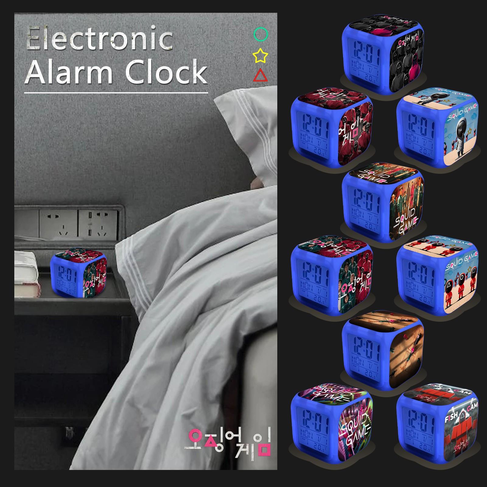 

Часы-перемены, студенческие квадратные часы, будильник, ночник, подарок, горячие, немые, прикроватные часы, светодиодные