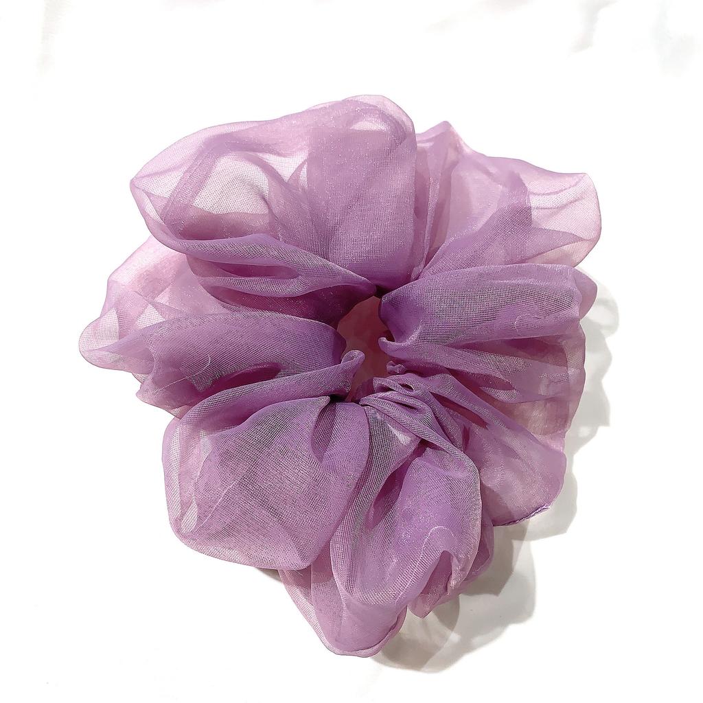 Super Bright Organza Large Intestine Ring Hair Band Girl Head Band Fashion Wide Edge Hair Accessories
