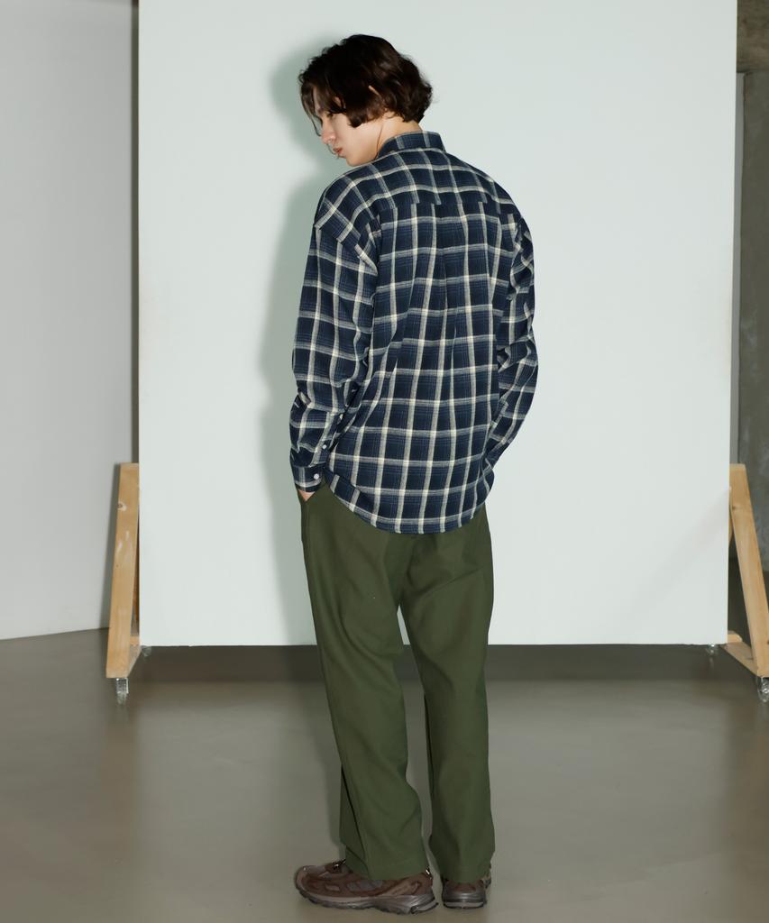 SIGNATURE Natural Grid Check Shirt [Navy]