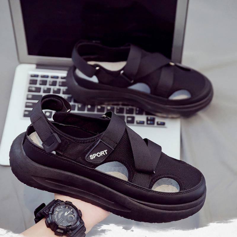 Fashion Summer Mesh Men Sandals Platform Shoes for Men Anti-slip Beach Sandals Soft Bottom Sport Sandals Men's Breathable Hiking Shoes