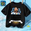 Messi Fußball für 4-14 Jahre Sommer 2026 Kinderkleidung Coole T-Shirts für Kinder Stich Jungen Kinderbekleidung