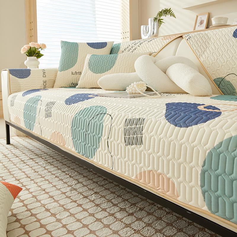 Summer Sofa Cushion Latex Summer Cool Breathable Summer Mat Non-Slip Living Room Sofa Cover Cloth Backrest Towel