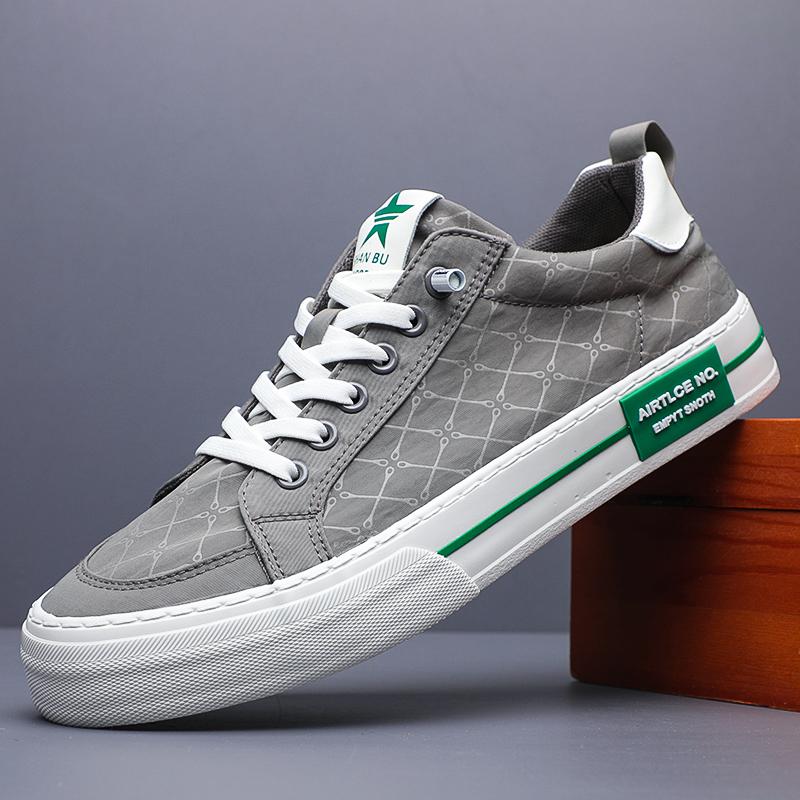 

Модная Новая Мужская Обувь Модная Дышащая Обувь на Плоской Подошве Уличные Кроссовки Корейская Версия Тренд Кеды на Шнуровке Мужские tenis Обувь SS25121 38 серый