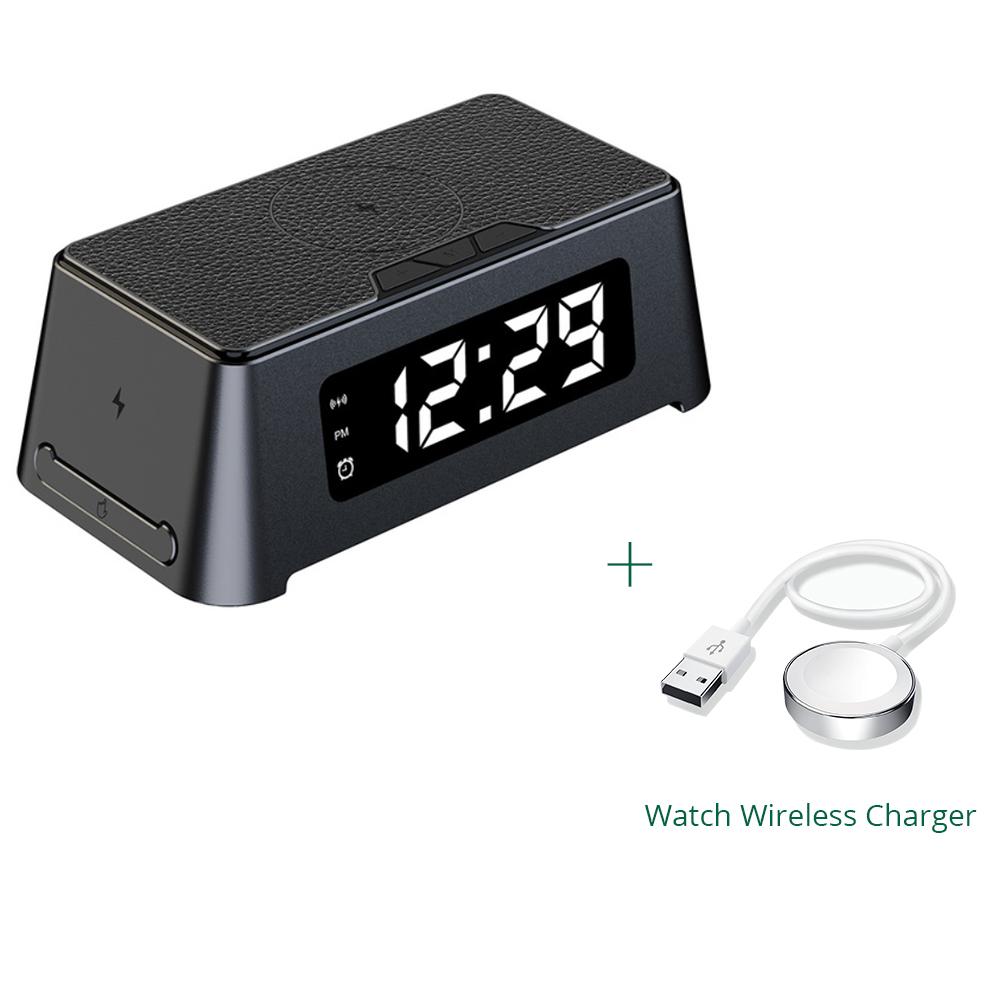 Alarm Clock Wireless Charger 3 In 1 For Iphone 14/13/12/11 Digital Display Wireless Chargers For Apple Watch/airpods Pro