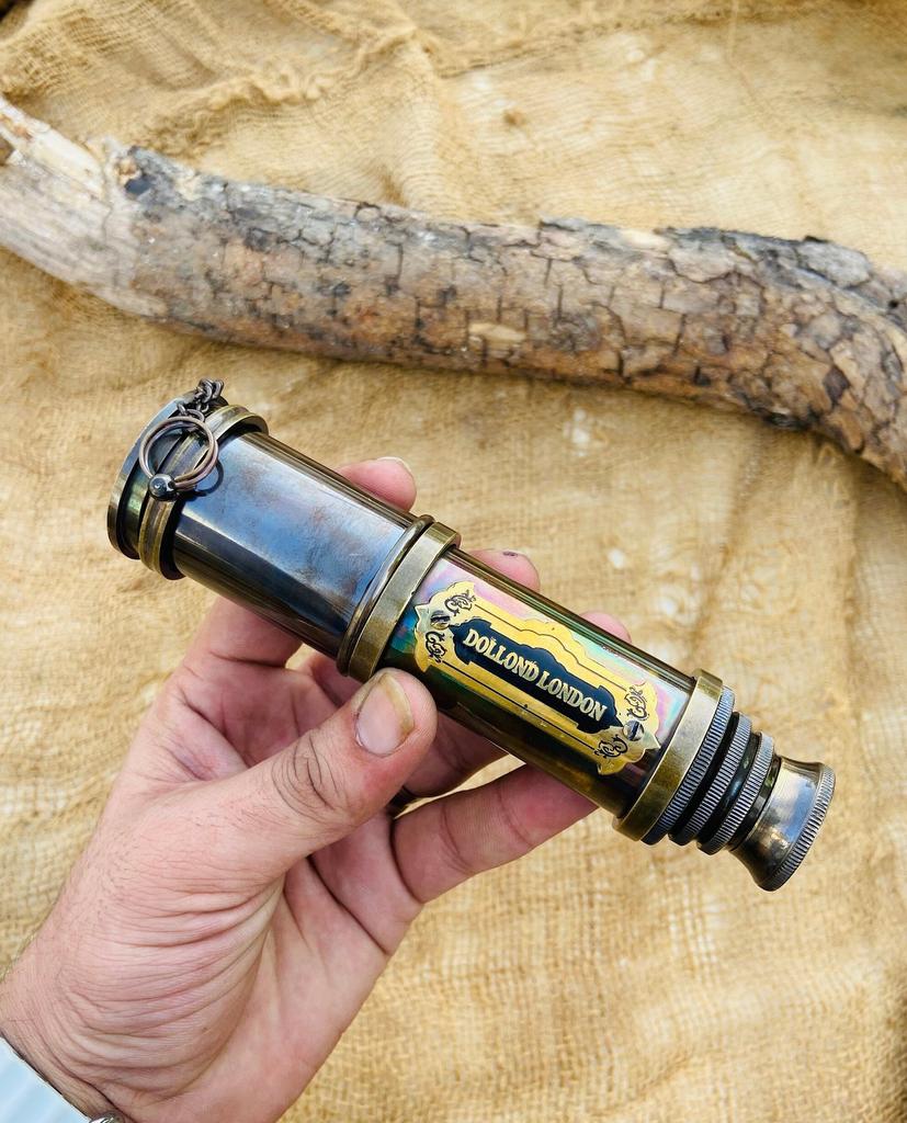 Messing Teleskop Dolland London 16" Antikes Teleskop für Kinder, Erwachsene Geschenk für Geburtstag, Sohn, Vater, Mutter, Pfadfinder, Ehemann Geschenk