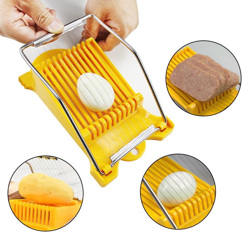 4Colors Luncheon Meat Egg Cutter Stainless Steel Multi Function Food Banana Cheese Strawberry Slicer Kitchen Gadget