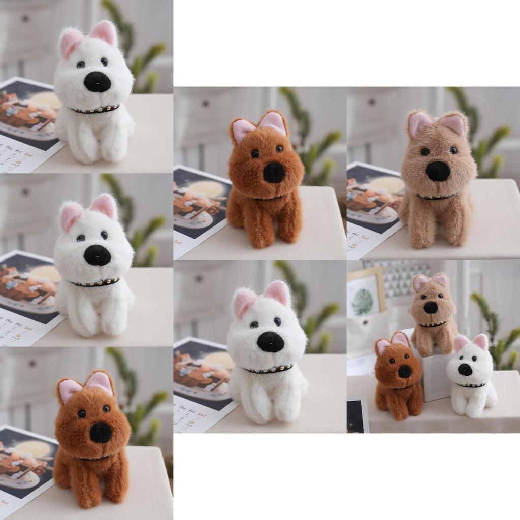 West Highland White Terrier Plush Toy With Pp Cotton Filling For Kids Gift