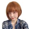 AQUADOLL Bob Short Wig with Umbrella Collar, Full Wig, Blonde, Pink, Free Size, JB1 (Orange Brown), wg349JB1