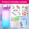 Water Bottle Kits Pretty Colorful Kids Water Bottle Gifts Safe Mermaid Water Bottle with Stickers Attractive Decorate Your Own
