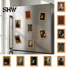 Retro Decorative Magnets Wooden Frame Fridge Magnet, Strong Magnetic Decor Refrigerator for Kitchen Refrigerator, Office Whiteboard Decoration