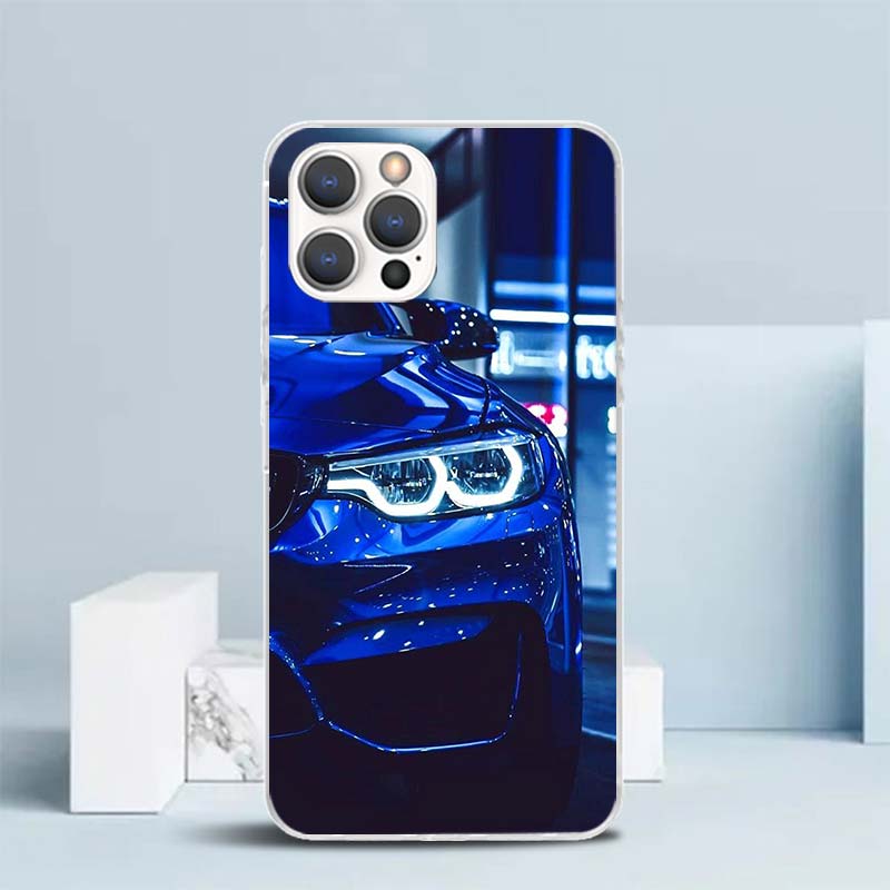Blaues Rotes Auto für iPhone 16 17 Air 15 14 Pro Max 16E Handyhülle 13 Mini 12 11 7 SE 8 Druckmuster Passende Hüllen 16 15 14 Pro Max 13